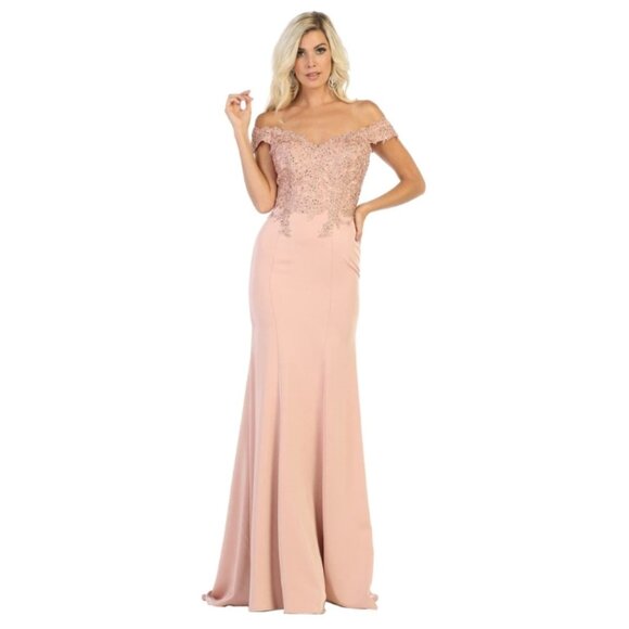 Dusty Blue Western Dress by May Queen MQ1770 main image 0